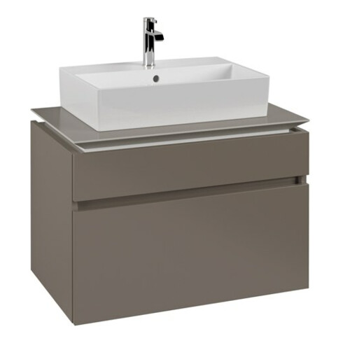 V&B Waschtischunterschrank Legato 80x55x50cm, WT mittig, Truffle Grey