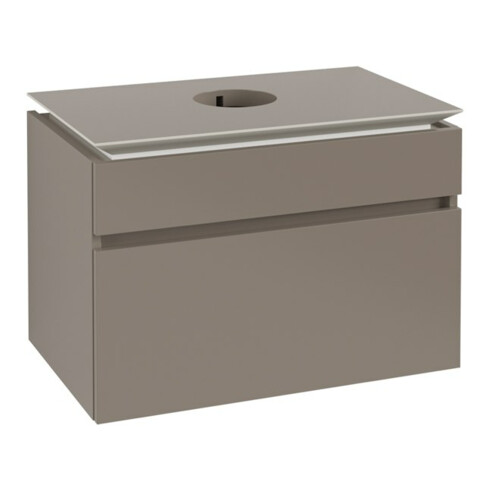V&B Waschtischunterschrank Legato 80x55x50cm, WT mittig, Truffle Grey