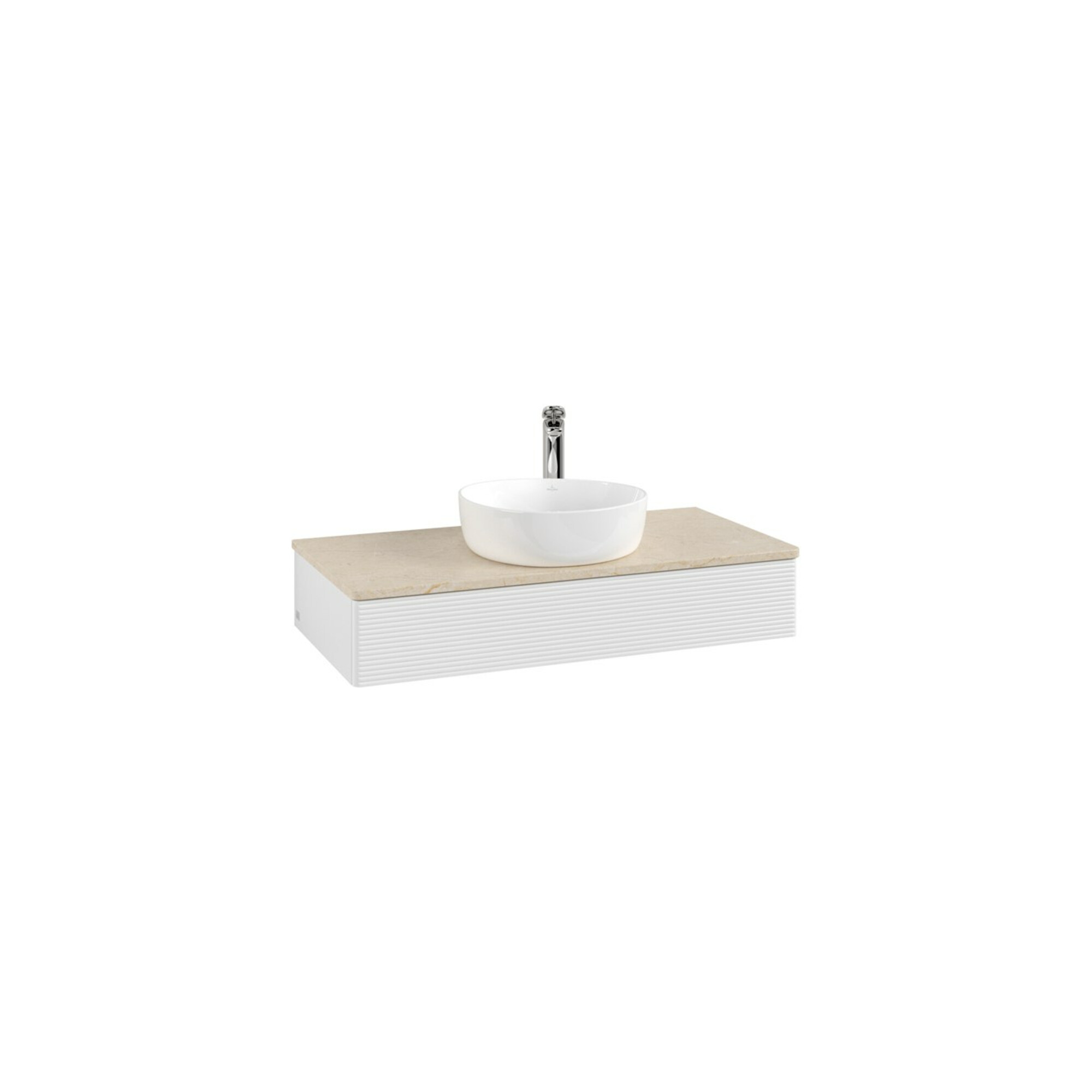 V&B Waschtischunterschrank mit Frontstruktur Antao 100x19x50cm, HL, WBP botti., glo wh. Lac ; Villeroy & Boch