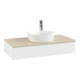 V&B Waschtischunterschrank mit Frontstruktur Antao 100x19x50cm, HL, WBP botti., wh. m Lac