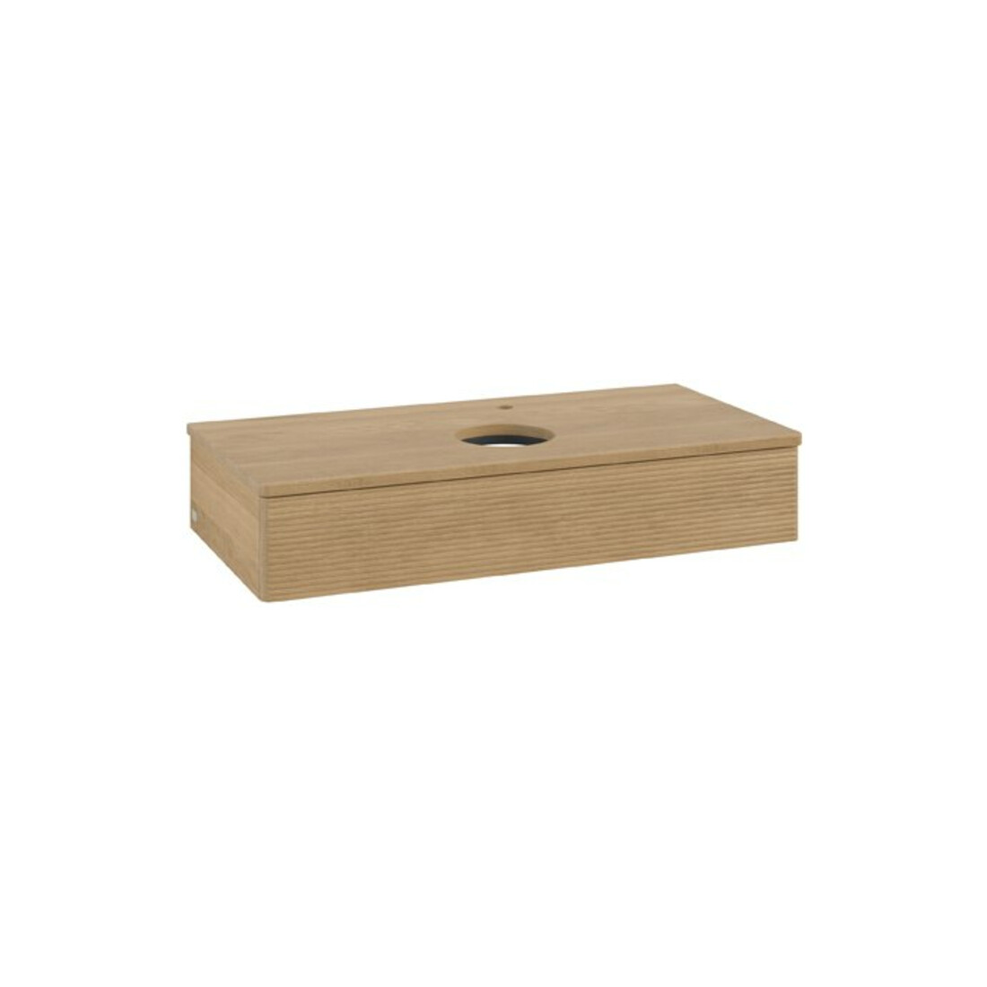 V&B Waschtischunterschrank mit Frontstruktur Antao 100x19x50cm, HL, WBP hon. Oa, hon. Oa