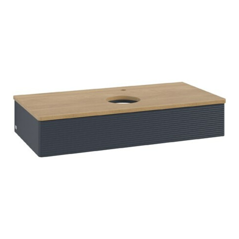 V&B Waschtischunterschrank mit Frontstruktur Antao 100x19x50cm, HL, WBP hon. Oa, md b m Lac