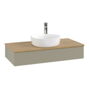 V&B Waschtischunterschrank mit Frontstruktur Antao 100x19x50cm, HL, WBP hon. Oa, st G m Lac