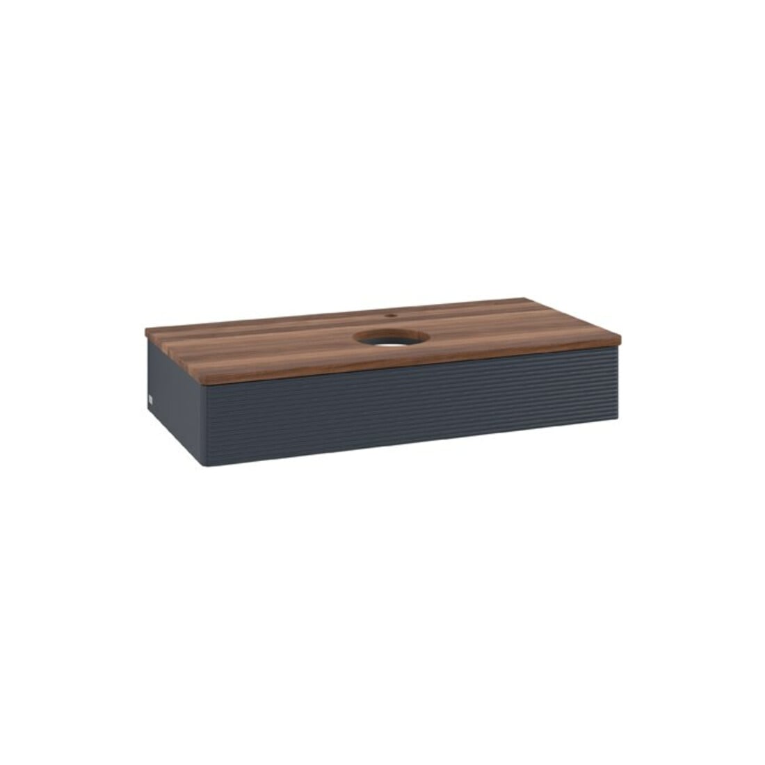 V&B Waschtischunterschrank mit Frontstruktur Antao 100x19x50cm, HL, WBP w wal, md bl. m Lac