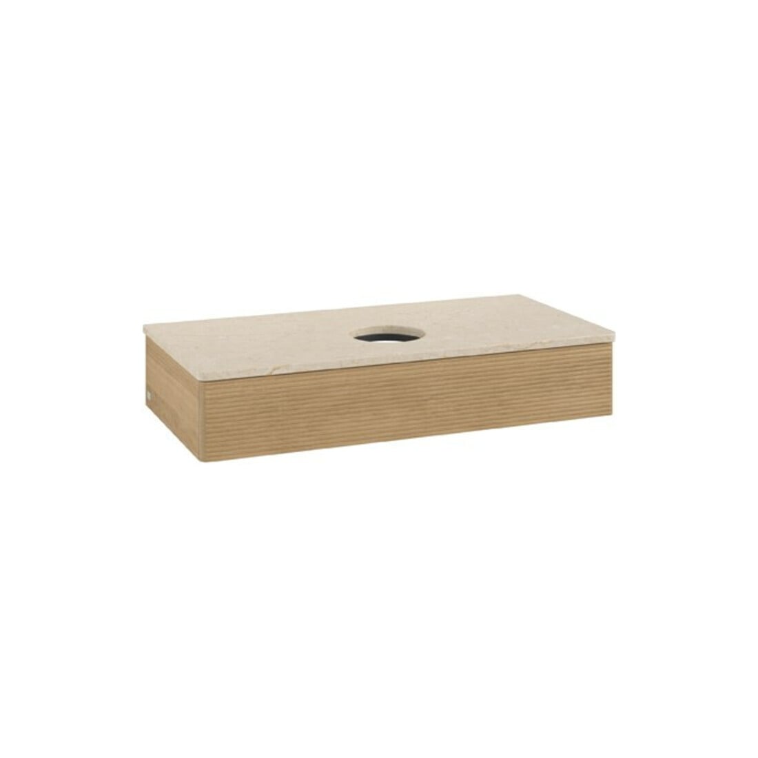 V&B Waschtischunterschrank mit Frontstruktur Antao 100x19x50cm, WBP-farbe botti., honey oak