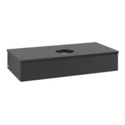 V&B Waschtischunterschrank mit Frontstruktur Antao 100x19x50cm, WBP-farbe Lac, bla m Lac