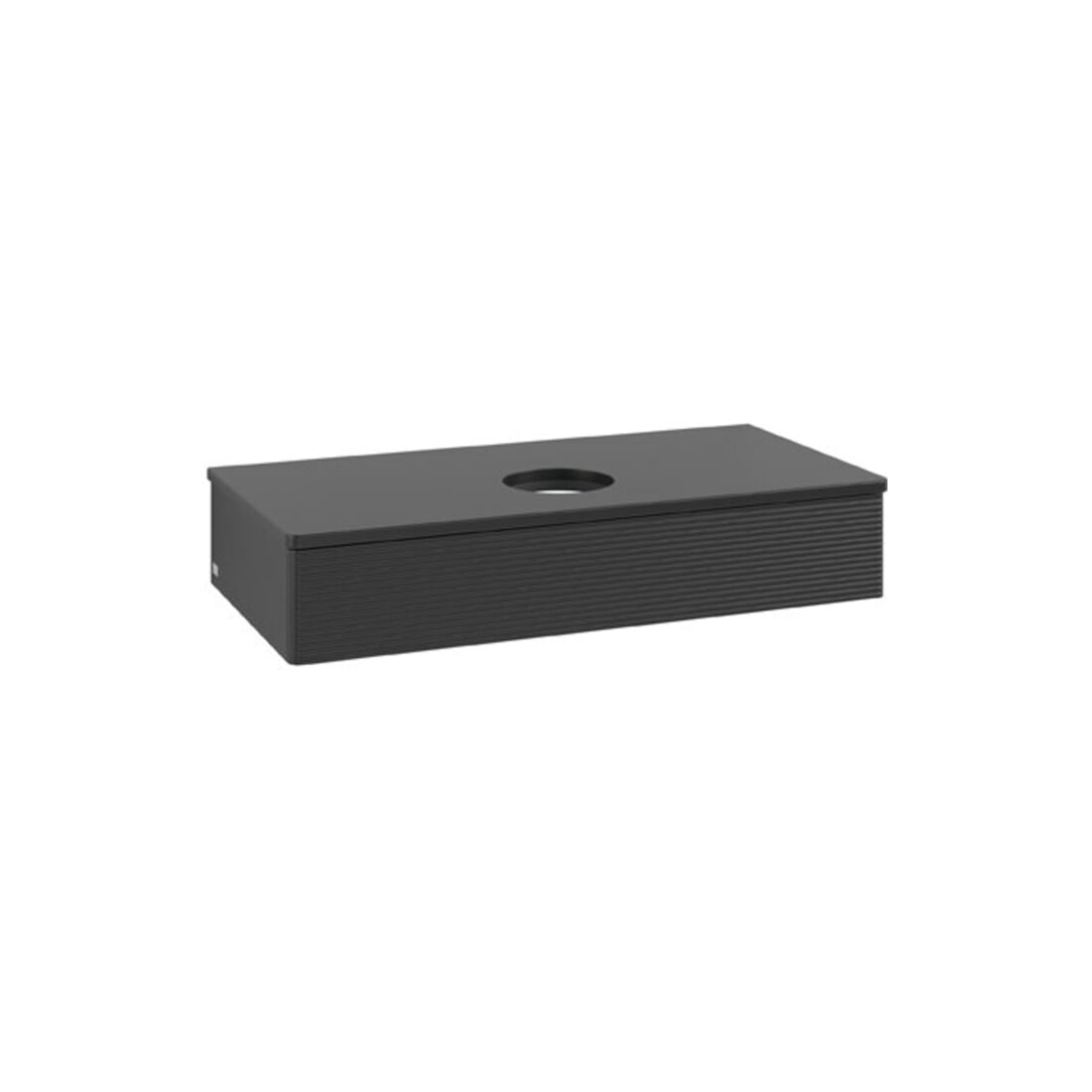 V&B Waschtischunterschrank mit Frontstruktur Antao 100x19x50cm, WBP-farbe Lac, bla m Lac