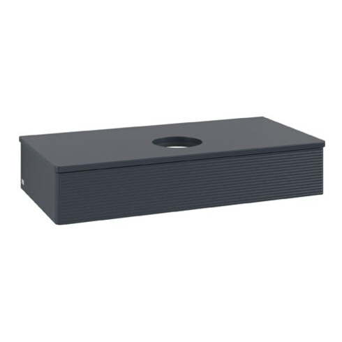 V&B Waschtischunterschrank mit Frontstruktur Antao 100x19x50cm, WBP-farbe Lac, md bl. m Lac