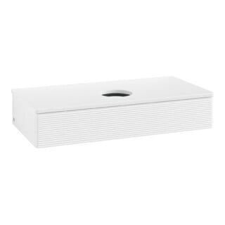 V&B Waschtischunterschrank mit Frontstruktur Antao 100x19x50cm, WBP-farbe Lac, wh. m Lac