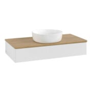 V&B Waschtischunterschrank mit Frontstruktur Antao 100x19x50cm, WBP hon. Oa, glo wh. Lac-3