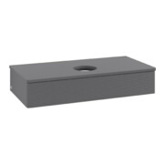 V&B Waschtischunterschrank mit Frontstruktur Antao 100x19x50cm, WBP Lac, Anthrac. m Lac