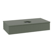 V&B Waschtischunterschrank mit Frontstruktur Antao 100x19x50cm, WBP Lac, lea gre. m Lac