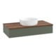 V&B Waschtischunterschrank mit Frontstruktur Antao 100x19x50cm, WBP w. wal, lea gre. m Lac-4