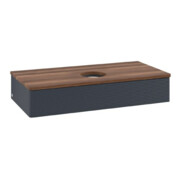V&B Waschtischunterschrank mit Frontstruktur Antao 100x19x50cm, WBP w. wal, md bl. m Lac