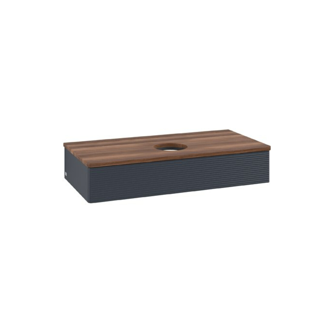 V&B Waschtischunterschrank mit Frontstruktur Antao 100x19x50cm, WBP w. wal, md bl. m Lac
