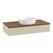 V&B Waschtischunterschrank mit Frontstruktur Antao 100x19x50cm, WBP w. wal, si Gr m Lac-3