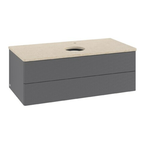 V&B Waschtischunterschrank mit Frontstruktur Antao 100x36x50cm, HL, WBP botti., A m Lac