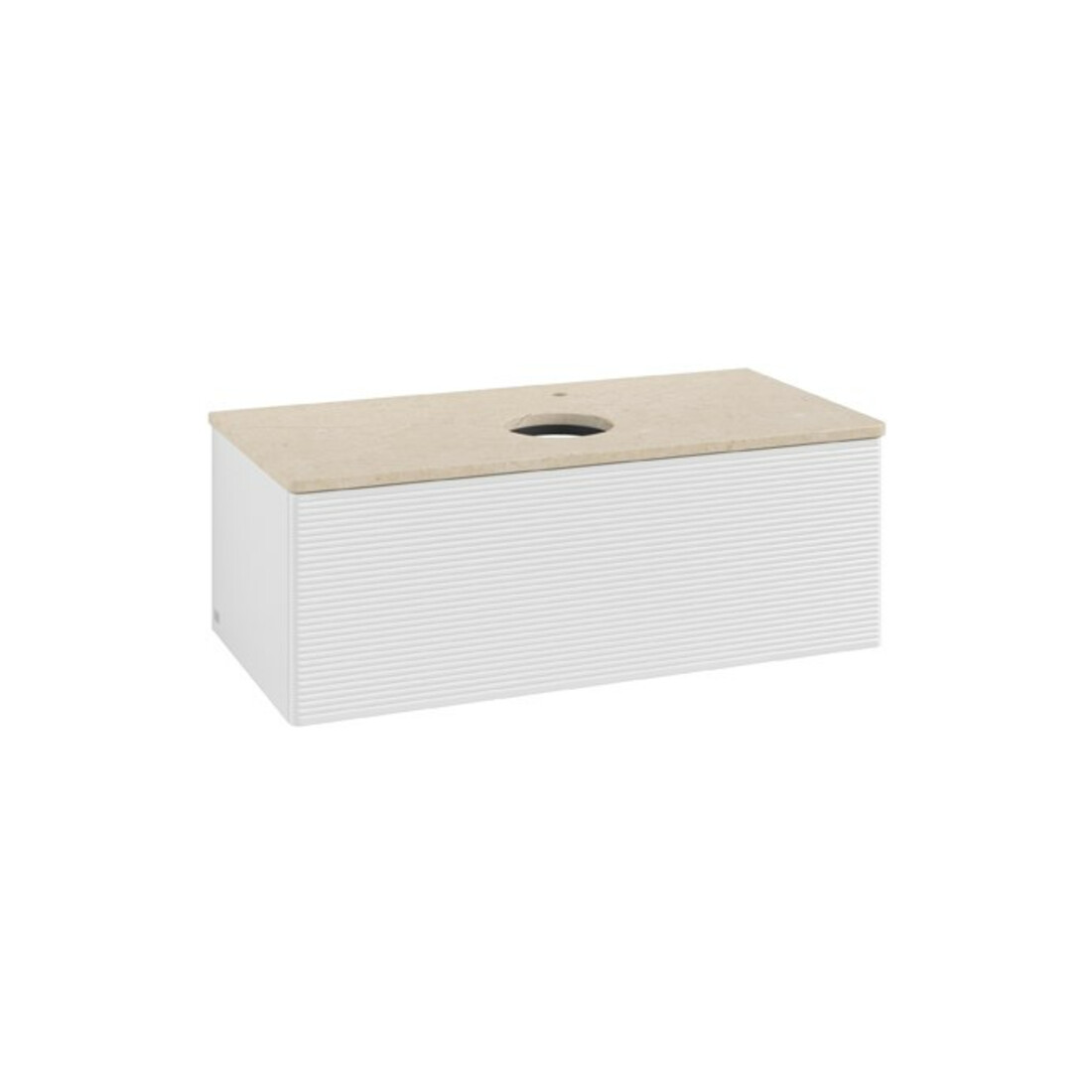 V&B Waschtischunterschrank mit Frontstruktur Antao 100x36x50cm, HL, WBP botti., glo wh. Lac