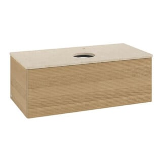 V&B Waschtischunterschrank mit Frontstruktur Antao 100x36x50cm, HL, WBP botti., hon. Oa