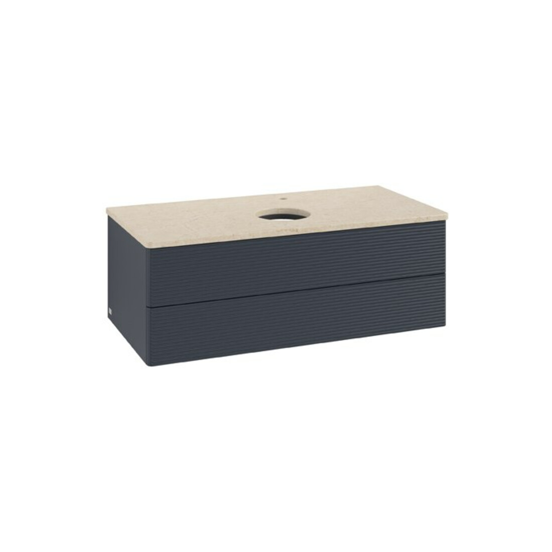 V&B Waschtischunterschrank mit Frontstruktur Antao 100x36x50cm, HL, WBP botti., md b m Lac