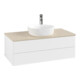 V&B Waschtischunterschrank mit Frontstruktur Antao 100x36x50cm, HL, WBP botti., wh. m Lac-1