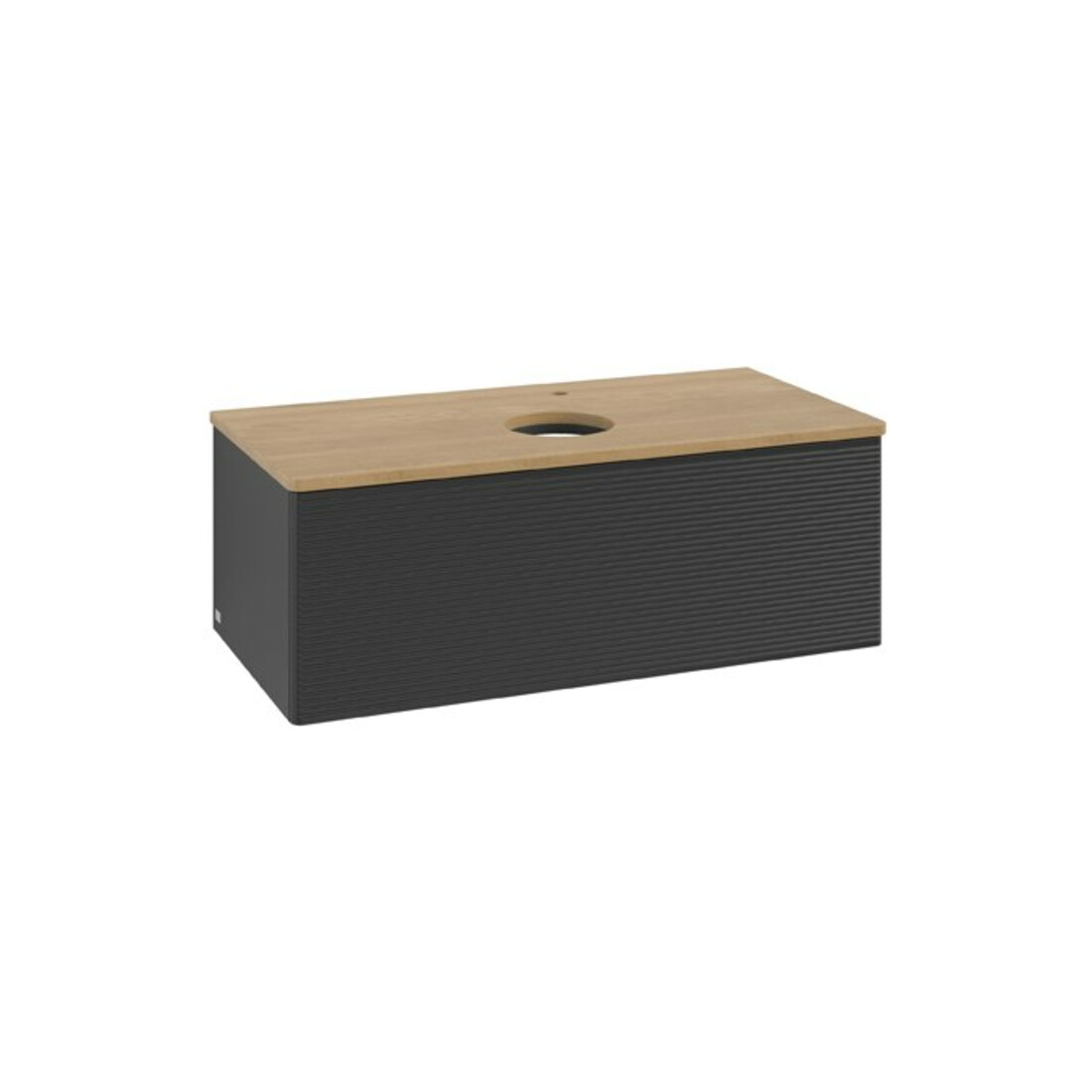 V&B Waschtischunterschrank mit Frontstruktur Antao 100x36x50cm, HL, WBP hon. Oa, bla m Lac