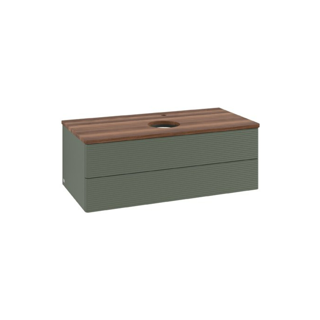 V&B Waschtischunterschrank mit Frontstruktur Antao 100x36x50cm, HL, WBP w wa, le gre. m Lac