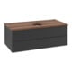 V&B Waschtischunterschrank mit Frontstruktur Antao 100x36x50cm, HL, WBP w. wal, bla m Lac-1