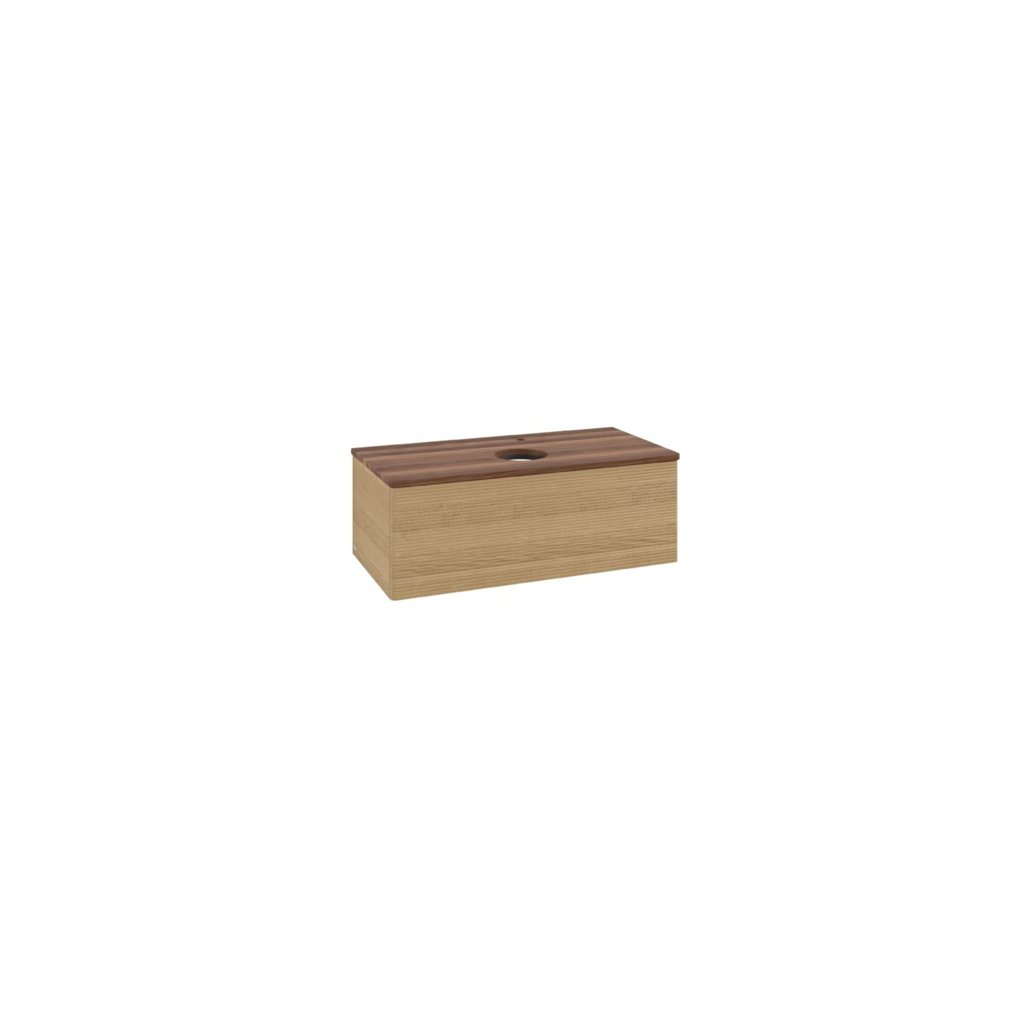 V&B Waschtischunterschrank mit Frontstruktur Antao 100x36x50cm, HL, WBP w. wal, hon. Oa ; Villeroy & Boch