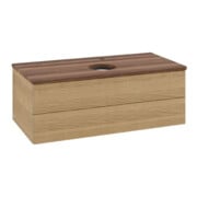 V&B Waschtischunterschrank mit Frontstruktur Antao 100x36x50cm, HL, WBP w. wal, hon. Oa-3