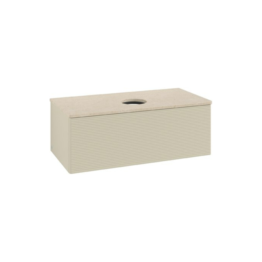 V&B Waschtischunterschrank mit Frontstruktur Antao 100x36x50cm, WBP botti., si Gr m Lac