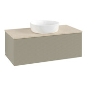 V&B Waschtischunterschrank mit Frontstruktur Antao 100x36x50cm, WBP botti., st. Gr m Lac