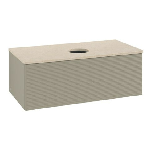 V&B Waschtischunterschrank mit Frontstruktur Antao 100x36x50cm, WBP botti., st. Gr m Lac