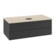 V&B Waschtischunterschrank mit Frontstruktur Antao 100x36x50cm, WBP-farbe botti., bla m Lac-1