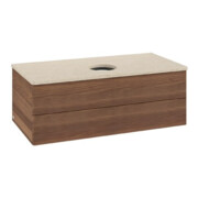 V&B Waschtischunterschrank mit Frontstruktur Antao 100x36x50cm, WBP-farbe botti., w. walnut