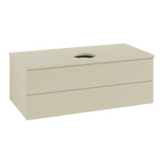 V&B Waschtischunterschrank mit Frontstruktur Antao 100x36x50cm, WBP-farbe Lac, si Gr m Lac