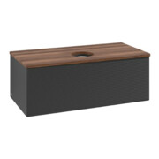 V&B Waschtischunterschrank mit Frontstruktur Antao 100x36x50cm, WBP-farbe w. wal, bla m Lac