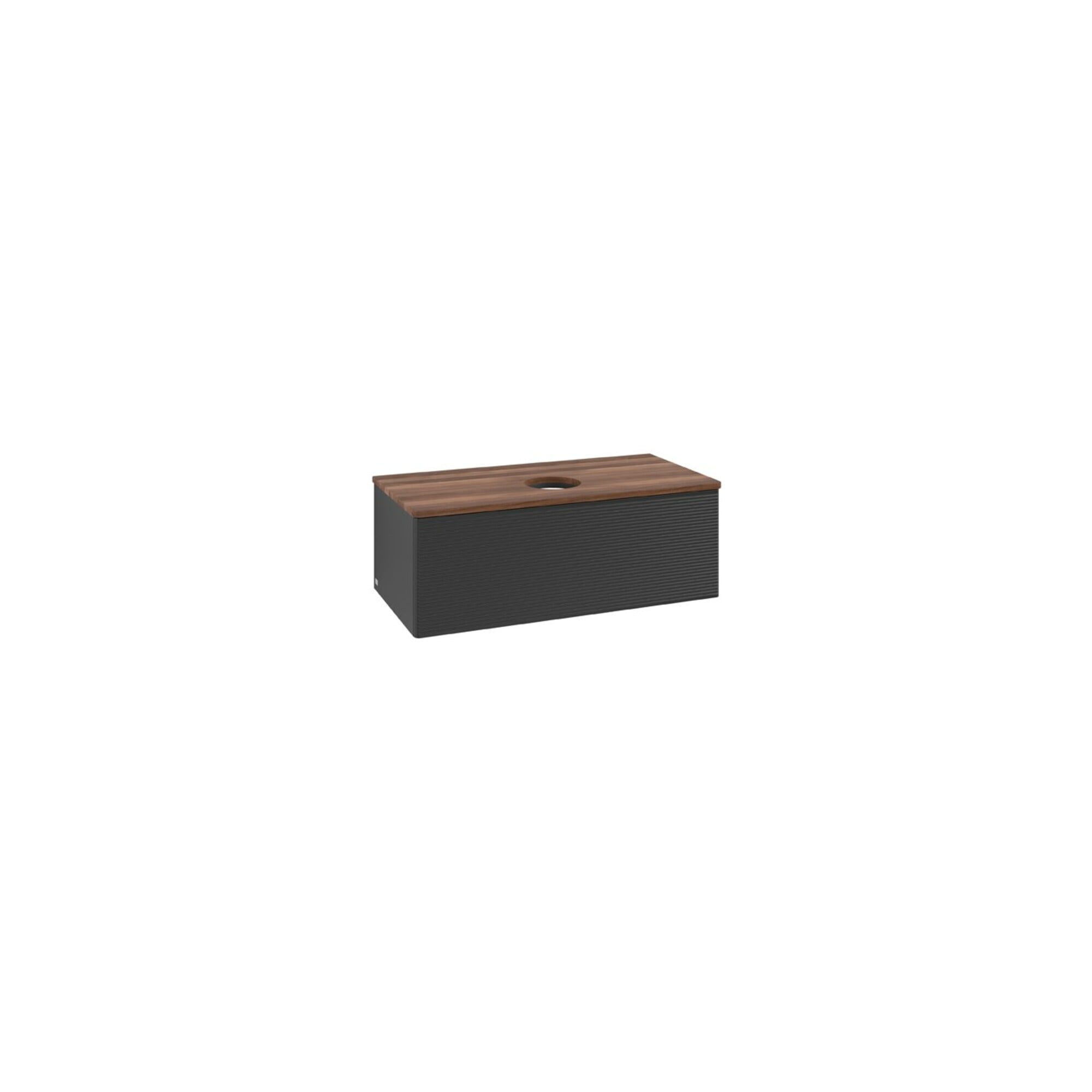 V&B Waschtischunterschrank mit Frontstruktur Antao 100x36x50cm, WBP-farbe w. wal, bla m Lac ; Villeroy & Boch