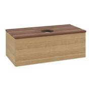 V&B Waschtischunterschrank mit Frontstruktur Antao 100x36x50cm, WBP-farbe w. wal, honey oak-3