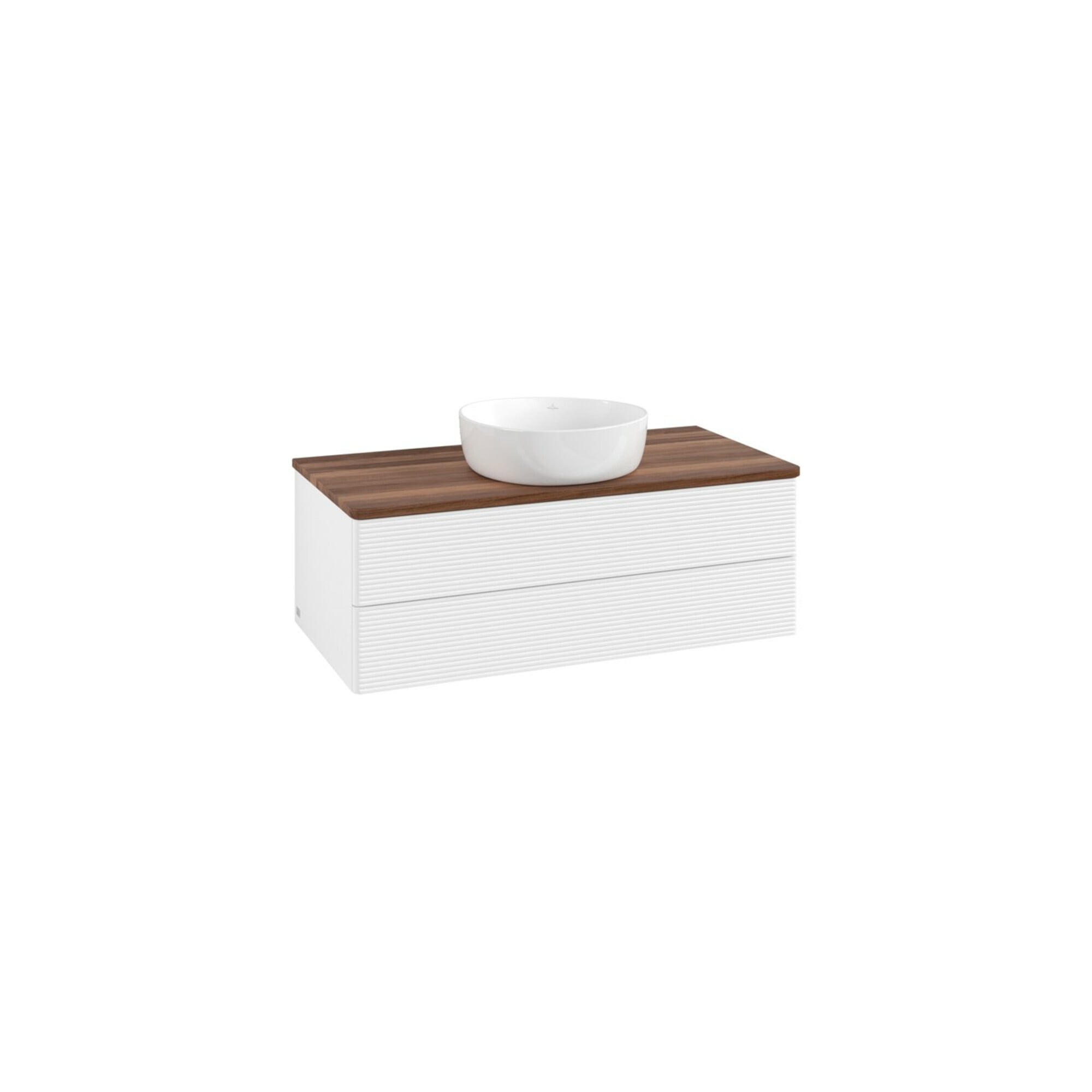 V&B Waschtischunterschrank mit Frontstruktur Antao 100x36x50cm, WBP-farbe w. wal, wh. m Lac ; Villeroy & Boch