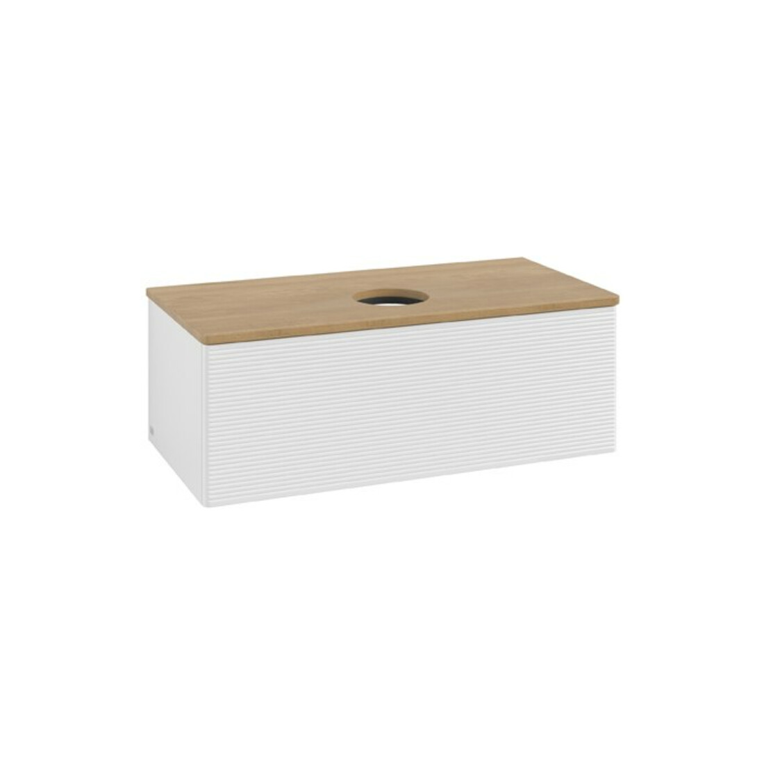 V&B Waschtischunterschrank mit Frontstruktur Antao 100x36x50cm, WBP hon. Oa, glo wh. Lac