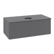 V&B Waschtischunterschrank mit Frontstruktur Antao 100x36x50cm, WBP Lac, Anthrac. m Lac