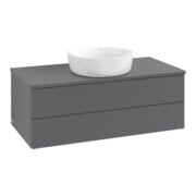 V&B Waschtischunterschrank mit Frontstruktur Antao 100x36x50cm, WBP Lac, Anthrac. m Lac-3