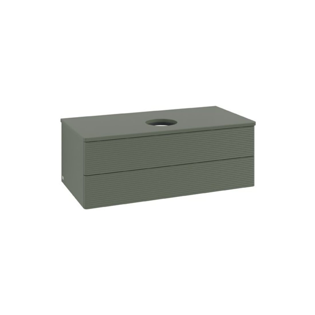 V&B Waschtischunterschrank mit Frontstruktur Antao 100x36x50cm, WBP Lac, lea gre. m Lac