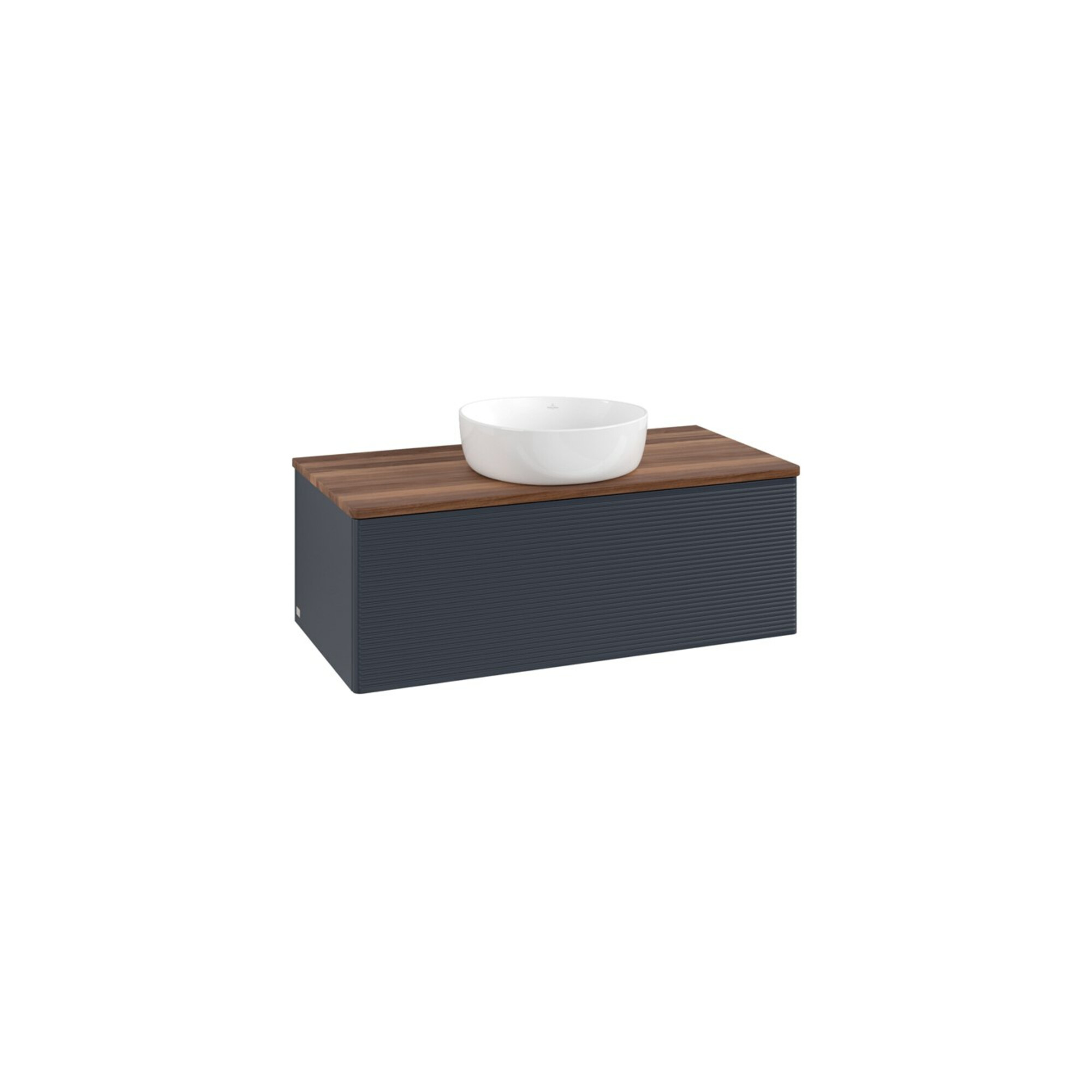 V&B Waschtischunterschrank mit Frontstruktur Antao 100x36x50cm, WBP w. wal, md bl. m Lac ; Villeroy & Boch