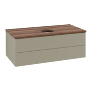 V&B Waschtischunterschrank mit Frontstruktur Antao 100x36x50cm, WBP w. wal, st. Gr m Lac