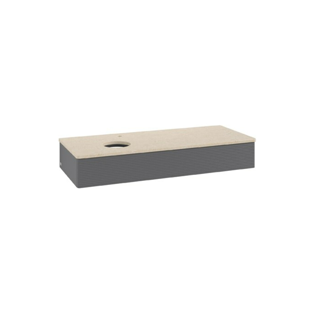 V&B Waschtischunterschrank mit Frontstruktur Antao 120x19x50cm, HL, WBP botti., A m Lac