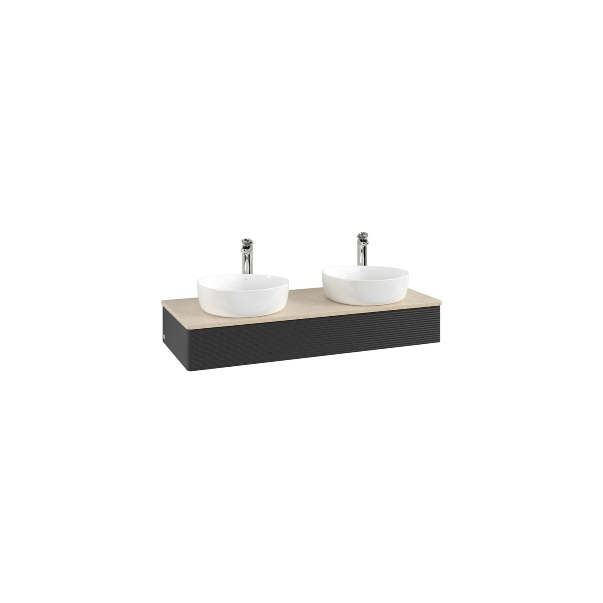 V&B Waschtischunterschrank mit Frontstruktur Antao 120x19x50cm, HL, WBP botti., bla m Lac ; Villeroy & Boch