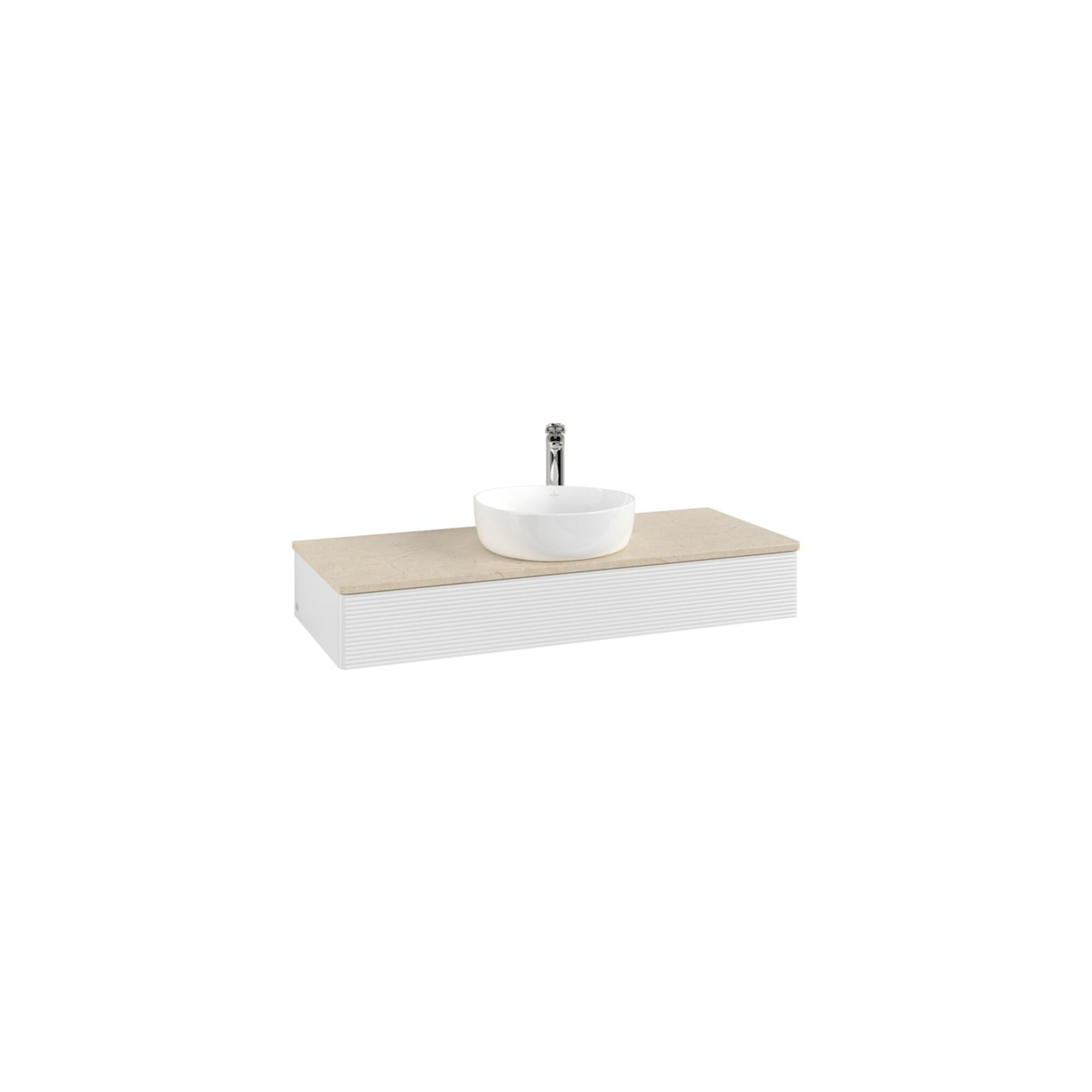 V&B Waschtischunterschrank mit Frontstruktur Antao 120x19x50cm, HL, WBP botti., glo wh. Lac ; Villeroy & Boch