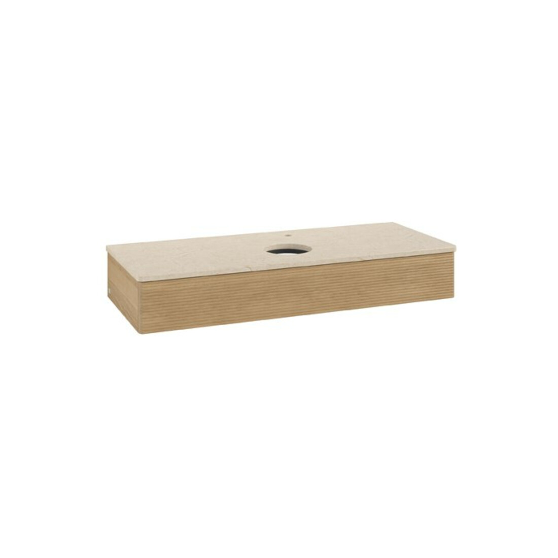 V&B Waschtischunterschrank mit Frontstruktur Antao 120x19x50cm, HL, WBP botti., hon. Oa